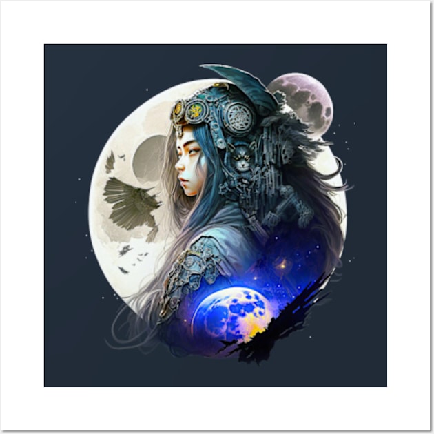 Moon Girl Warrior Wall Art by Wintrly